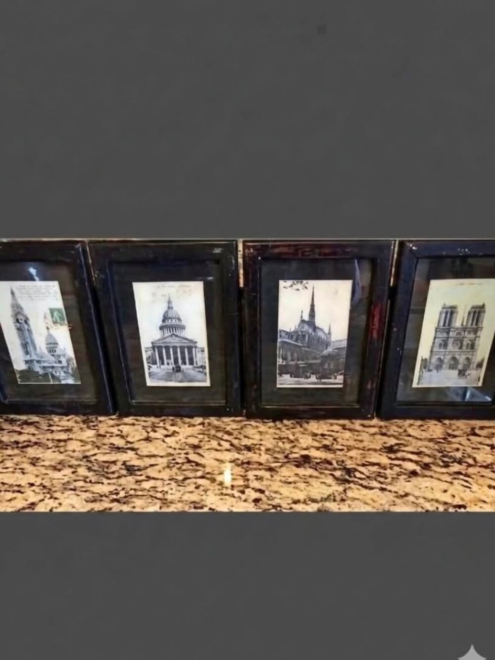 NWT ALEXANDRA'S ACCENTS Set of 4 Framed 9" Prints of Famous French Architecture